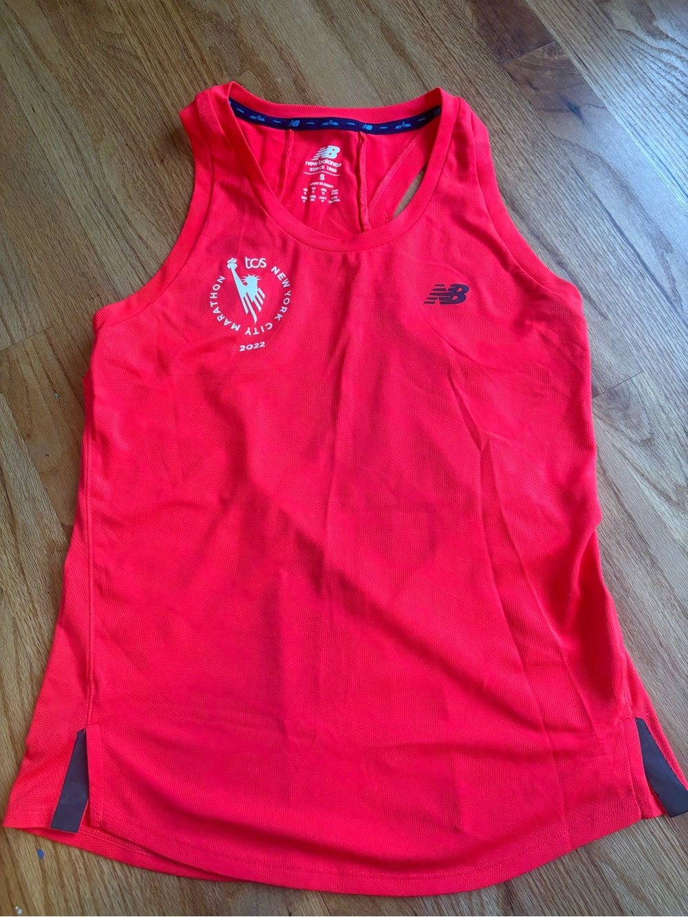 New Balance Women's Neon Coral Racerback Performance Tank